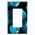 thumbnail image 5 of Metal Light Switch Plate Cover Tropical Jungle Palm Leaves Blue Black JGL011, 5 of 13