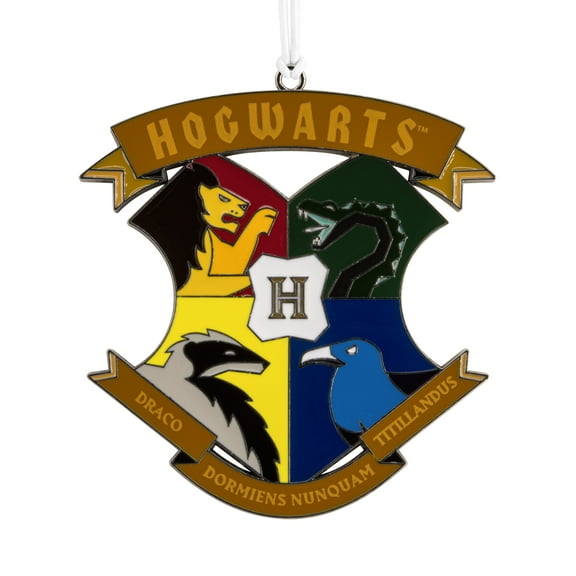 Hallmark Christmas Ornament (Harry Potter Hogwarts Crest, Metal), 1 Count