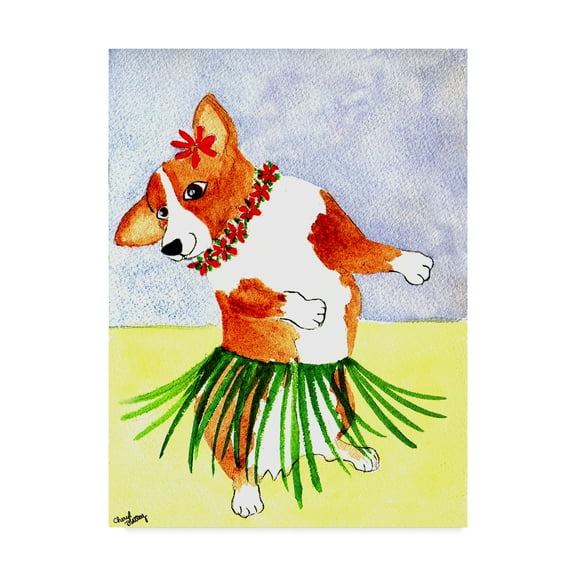 Trademark Fine Art 'Hola Dog Dance' Canvas Art by Cheryl Bartley