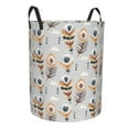 thumbnail image 2 of XMXT Collapsible Laundry Basket, Boho Feather Decoration Polyester Waterproof Laundry Hamper, 40L, 2 of 8