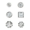 thumbnail image 2 of Body Jewelry Women's Stainless Steel 22G Crystal Stud Nose Rings, 6 pack Set, 2 of 5
