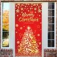 thumbnail image 4 of PALIFEUR Christmas Door Cover Golden Xmas Tree Merry Christmas Glitter Snowflake Door Cover Banners Photography Background for Winter Xmas News Year Holiday Party Decor, 71 x 35 Inch, 4 of 6