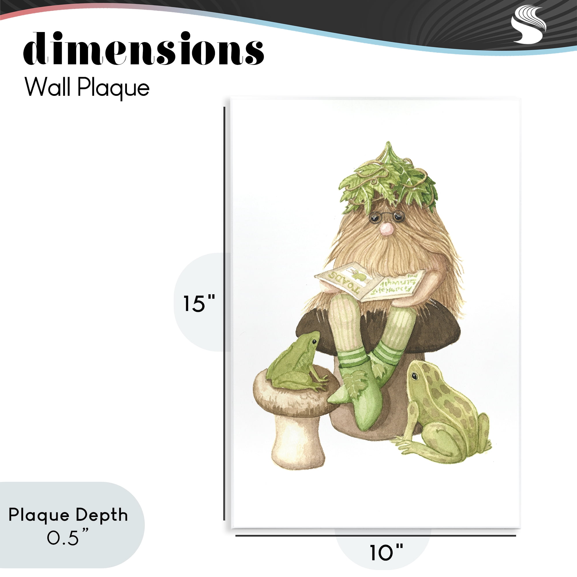 Stupell Industries Garden Elf with Frogs Wall Plaque Art, design by Nancy Overton