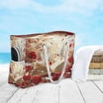 thumbnail image 6 of DIXRUYEE Beach Cooler Travel Tote Bags Beach Bag Fashion White Doves Red Roses Printed, 6 of 7