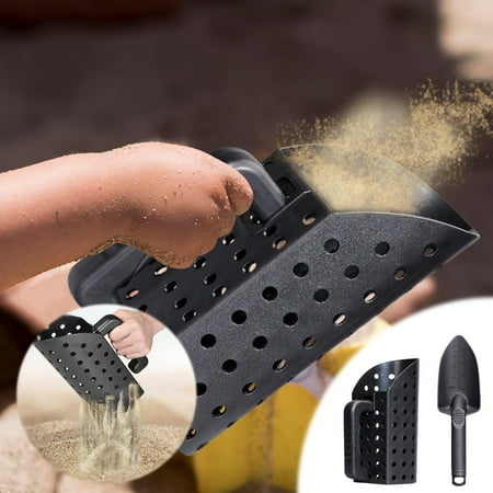 Momihoom Metal Detector Accessories  Sand Scoop and Shovel for Metal Detecting Heavy Duty Treasure Hunting & Digging Tool Sand Sifter at The Beach