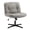 Khaki Gray, variant on CONCETTA Armless Office Chair, Stable Non-Slip Base, Wide PU Leather Seat & Rocking Design, Perfect for Makeup Vanity Bedroom Fixed Desk, Black