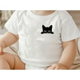 thumbnail image 2 of Black Cutie Cat Baby Bodysuit ,Funny New Born New Parent Baby Onesie®, New Mom Gift, Baby Shower Gift , Short Sleeve Tee Bella, 2 of 9