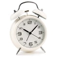 thumbnail image 1 of Reloj despertador de doble campana con luz nocturna, esfera grande de 4 pulgadas, reloj despertador de cuarzo analógico con alarma fuerte, sin tictac, silencioso WD.WDQZL Hogar, 1 of 2