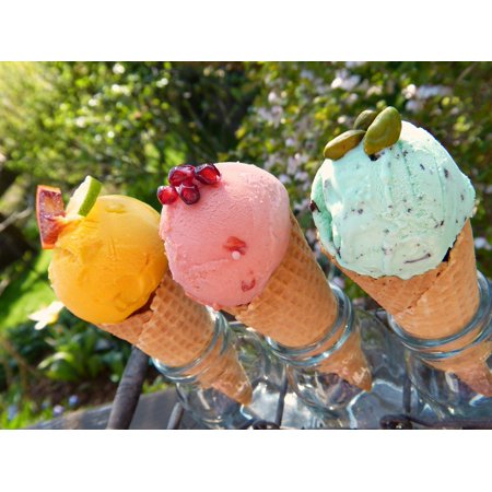 Canvas Print Ice Cream Cone Summer Ice Cream Waffles Stretched Canvas 10 x (Best Ice Cream Cones)