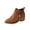 Brown, variant on EKVAHL Women's Orthopedic Ankle Booties, Faux Suede Low Block Heel Work Boots, Pointed Toe Fall Winter Outdoor Fashion Boots Brown