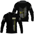 thumbnail image 4 of Personalized Name Dispatcher Thin Yellow Line US Flag Dispatcher T-Shirt, Custom Name Dispatcher T Shirts for Men and Women (T-shirt, 3XL), 4 of 8