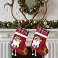 thumbnail image 4 of Kbndieu 2Pcs Christmas Stockings, Classic Knitted Christmas Stockings Santa, Snowman, Reindeer Xmas Character for Mantels, Fireplace, Christmas Tree, Holiday Party Decorations, 4 of 6
