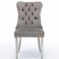 thumbnail image 2 of Rubberwood Frame & Velvet Upholstered | Perfect for Modern Dining Spaces | Elegant and Sturdy Dining Chair Set, 2 of 6