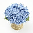 Better Homes & Gardens 7.8in Artificial Blue Hydrangea Flowers in Woven