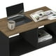 thumbnail image 3 of MORU Mesa de Centro SMART Negro y Latte, Mesita de noche, Mesa Lateral Para Sala, Mesa Auxiliar Con Estantes, Ideal Para Casa u Oficina |Mate| 80x40x42| MORU SMART negro y roble Moderno Minimalista, 3 of 8