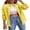 Yellow, variant on Elippeo Women's Spring Autumn Denim Coat Lapel Long Sleeve Solid Color Button Up Ripped Jacket
