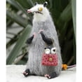 thumbnail image 3 of 4" Wool Felt Familiars Animal Toys - Adorable Cat & Opossum Stuffed Figures, Charming Room Decor Accents, Perfect Gift for Plush Collectors (C), 3 of 12