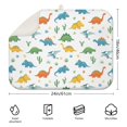 thumbnail image 2 of Colorful Dinosaurs Cacti Pattern Dish Drying Mat for Kitchen 1 Pack, Ultra Absorbent Microfiber Dishes Drainer Mats,18"x24", 2 of 4