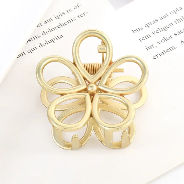 1 pieza de tocado de garra de pelo geométrico salvaje Simple a la moda para mujeres y niñas, pinza de pelo de Metal de cangrejo, accesorios de garra, tocado