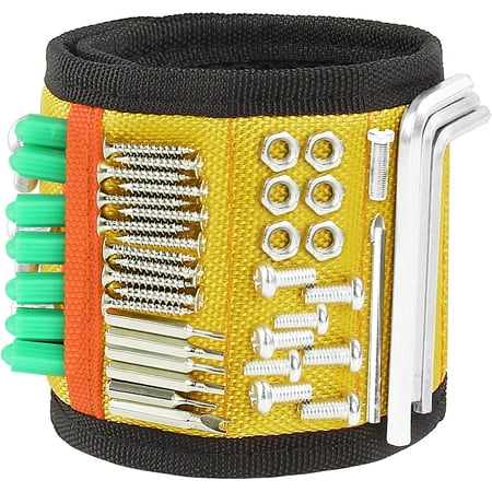 

Magnetic Wristband Allisable Tool Belt with 15 Strong Magnets for Holding Screws Bolts Drills Tool Holder Gadgets for Constru