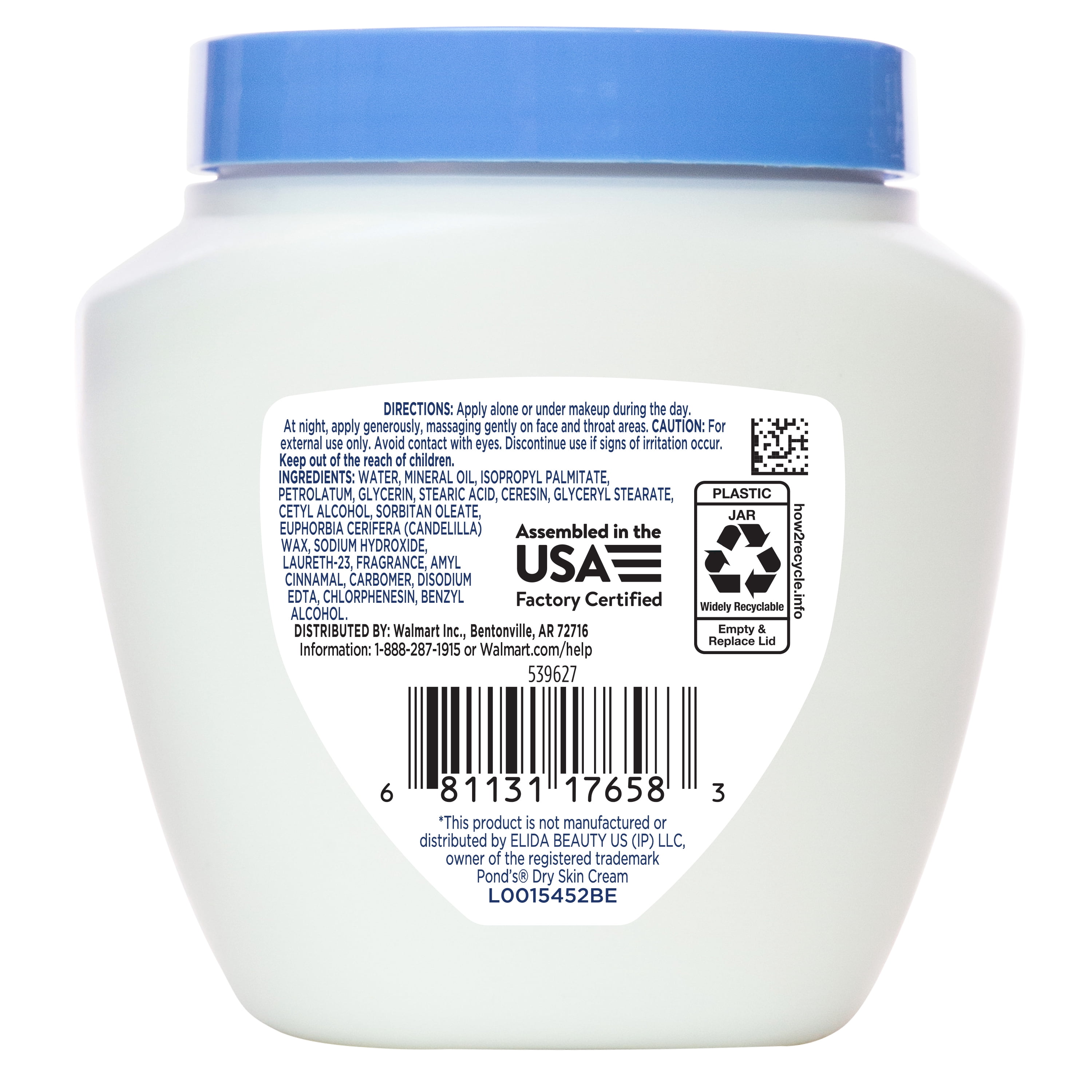 Equate Dry Skin Cream, 6.5 oz