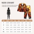 thumbnail image 3 of KLL Sunset Meditating Dog Print Women's Long Sleeve Pajamas with Pants Sleepwear Loungewear 2 Set-XX-Large, 3 of 7