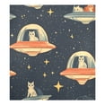 thumbnail image 3 of Dailycode Dishwasher Magnet Cover Magnetic Fridge Door Cover Home Kitchen Decor, Cat in Ufo, 23"x 26", 3 of 6