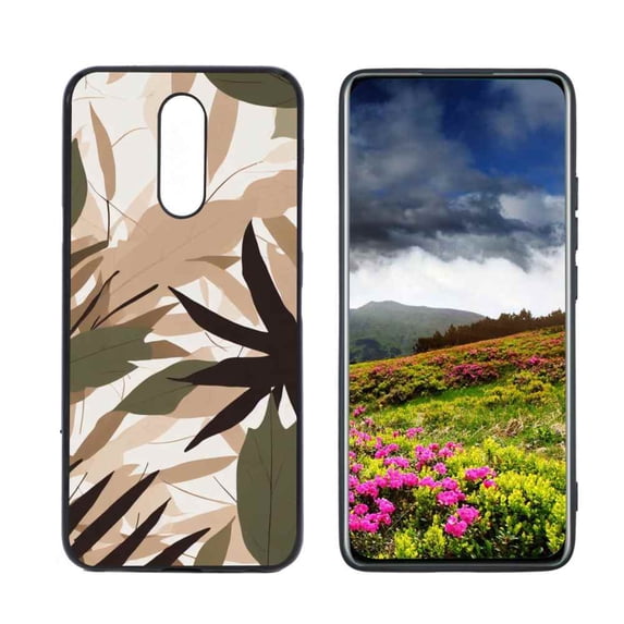 Leaves-156 Phone Case, Degined for LG K12 Plus Case Men Women, Flexible Silicone Shockproof Case for LG K12 Plus