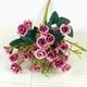 thumbnail image 4 of Matsuzay Rosa falsa 25 cabezas de rosas artificiales, decoración de de flores artificiales, ramo de escritorio, decoración para Flores artificiales rojo púrpura, 4 of 6