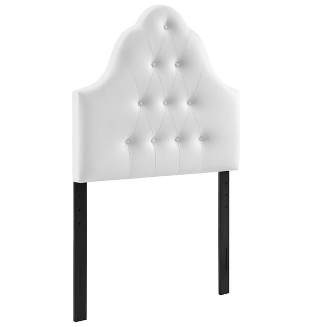 Modway Sovereign Simple Tête de Lit Moderne Rembourrée en Vinyle, Blanc