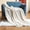 Ivory, variant on Fennco Styles Modern Blue Waffle Knit Throw Blanket, 50" x 60"