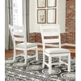 thumbnail image 2 of Signature Design by Ashley Valebeck Vintage Farmhouse Cushioned Dining Chair, Set of 2, Whitewash, 2 of 8