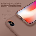 thumbnail image 3 of Designed for iPhone X Case, XS Case, Silicone Ultra Slim Shockproof Phone Case with [Soft Anti-Scratch Microfiber Lining], 5.8 inch, Light Brown, 3 of 13