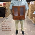 thumbnail image 5 of Rustic Vintage Mini Pine Counter Top Cabinet - 12" L x 4.7" W x 14" H with 2 Doors & 2 Drawers, Antique Apothecary Spice Cabinet for Kitchen, Bathroom, Office Organization & Storage(Brown), 5 of 8