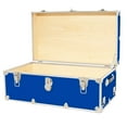 thumbnail image 4 of Rhino Trunk & Case XXL Leather Embossed Vinyl Trunk with Removable Wheels, College, Home & Office Storage 36"x18"x18" (Royal Blue), 4 of 5