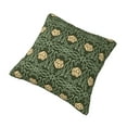 thumbnail image 3 of YFYANG Square Decorative Throw Pillow Case (Without Pillow Insert), Green Floral Line Pattern Bedroom Sofa Car Cushion Cover, 18"x18", 3 of 9