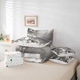 thumbnail image 5 of Homewish Grey White Snowman Twin Bedding Sets 7-Piece, Dreamy Christmas Snowflake Bedding Comforter Set, Teens Kids Boys Girls Reversible Sheet Sets, Super Cozy Room Decor, 5 of 7