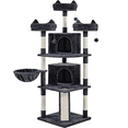thumbnail image 2 of Yaheetech 68.9'' Large Cat Tree Tower with 2 Condos and Scratching Post, Black, 2 of 11