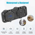 thumbnail image 4 of Quick Charge 3.0 Cigarette Lighter Outlet Waterproof 12V/24V Dual USB Car Socket with LED Voltmeter Touch Switch for Car RV Boat, 4 of 5