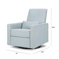 thumbnail image 5 of daVinci Piper Recliner, Heathered Blue w/ Cream Piping, 5 of 5