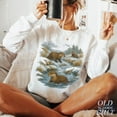 thumbnail image 5 of Vintage Otter Sweatshirt | Wildlife River Scene Pullover, 5 of 7