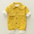 thumbnail image 2 of Gubotare Baby Jumpsuit Boy Newborn Baby Boy Fall Winter Outfit Bear Long Sleeve Sweater Romper Jumpsuit One Piece Clothes 0 3 6 9 12 18 24 Months (Yellow,12-18 Months), 2 of 6