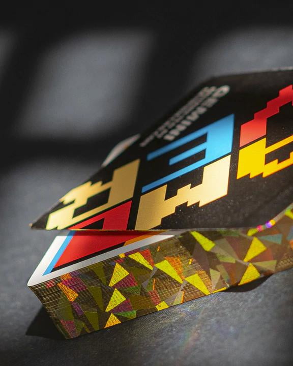 Game Over Red Gold Holo Gilded Playing Cards by Gemini