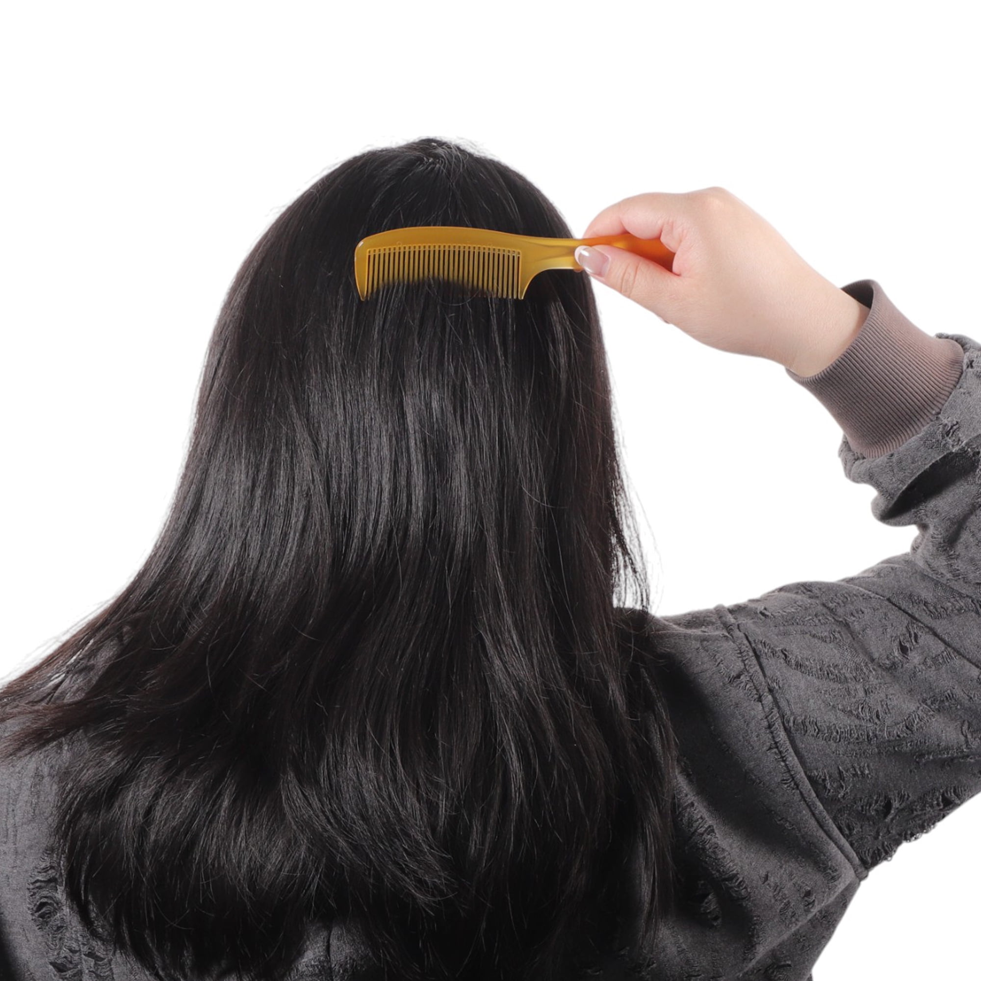 Unique Bargains 1Pc Women Durable Tendon Comb for Curly Hair in Vibrant Orange Color