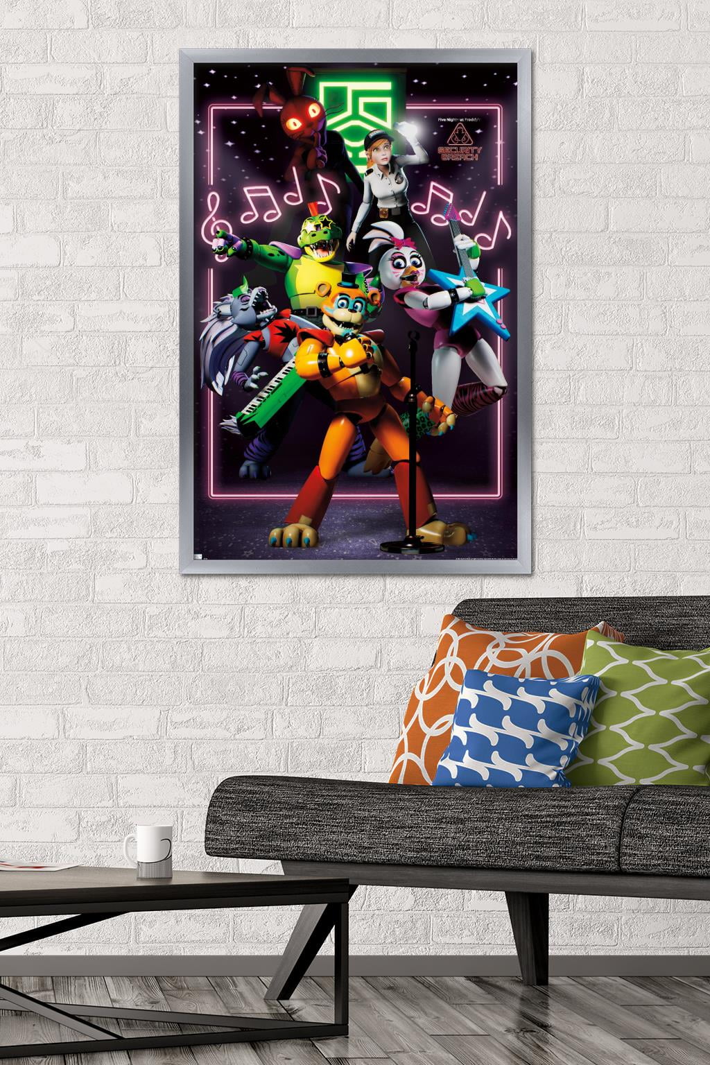 Five Nights at Freddy's: Security Breach - The Band Wall Poster, 22.375" x 34" Framed