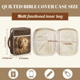 thumbnail image 7 of TSOVTHRID Lion Cross Print Bible Case for Women Men, Bible Cover with Portable Handle, Brown Quilted Carrying Book Case with Pockets and Zipper, Christian Gift, 7 of 7