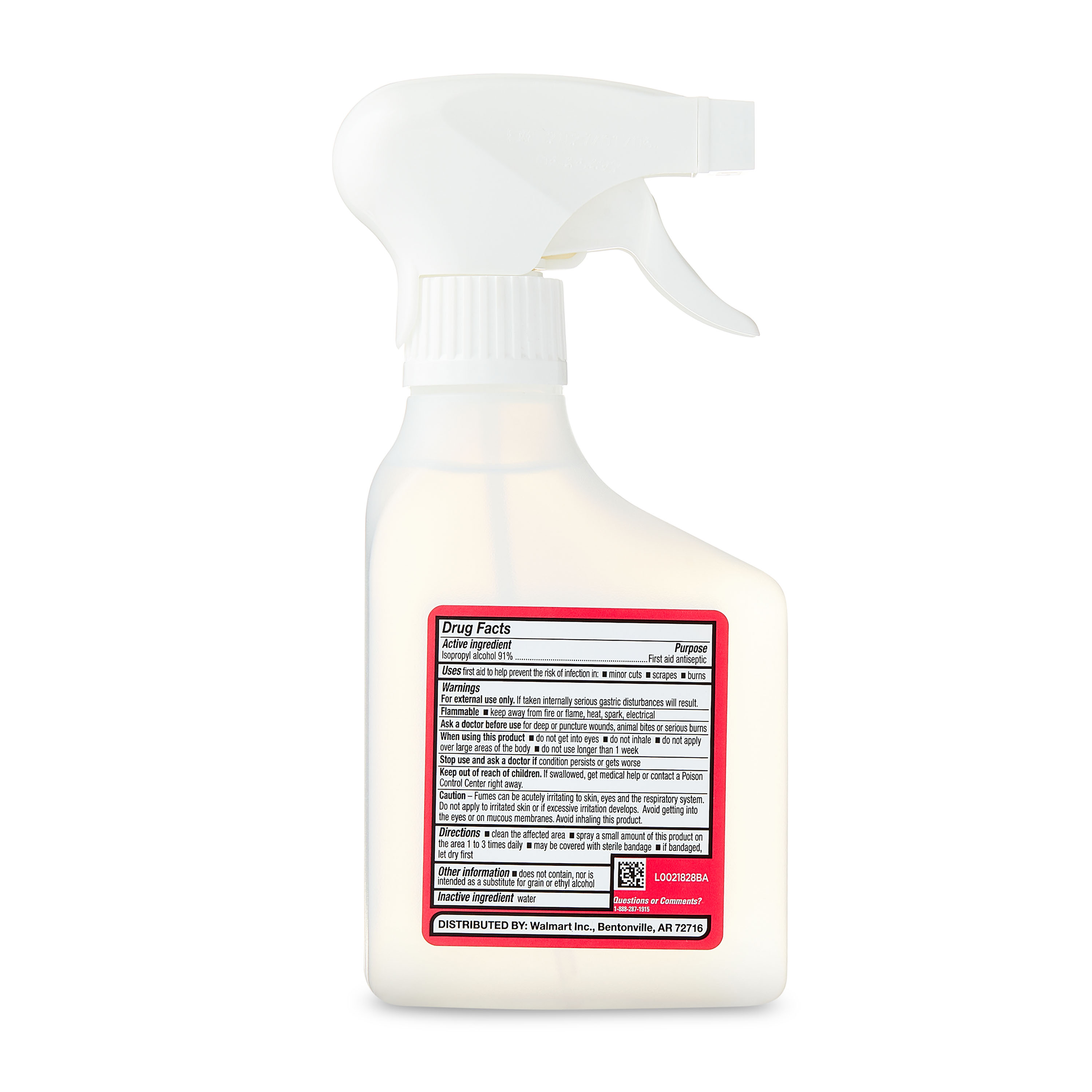 Equate Alcohol Isopropílico al 91% Antiséptico de Primeros Auxilios, Solución Tópica en Spray, 10 fl oz 6