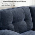 thumbnail image 4 of Modern Linen Fabric L-Shaped Couch 4-Seat Sofa Sectional,82.7'' Upholstered Sofa,Convertible Sectional Sofa Couch with Chaise(Dark Blue), 4 of 10