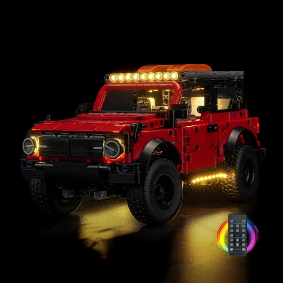 Upgraded Led Light Kit Compatible with Lego Ford Bronco SUV Building Set, RC Version Compatible with Lego 42213 (Model Not Included)