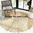 thumbnail image 3 of Jaipur Art And Craft Natural Jute Reversible Handmade Round Carpet Modern Braided Circle Design Area Rug (8x8 Sq Ft), 3 of 5
